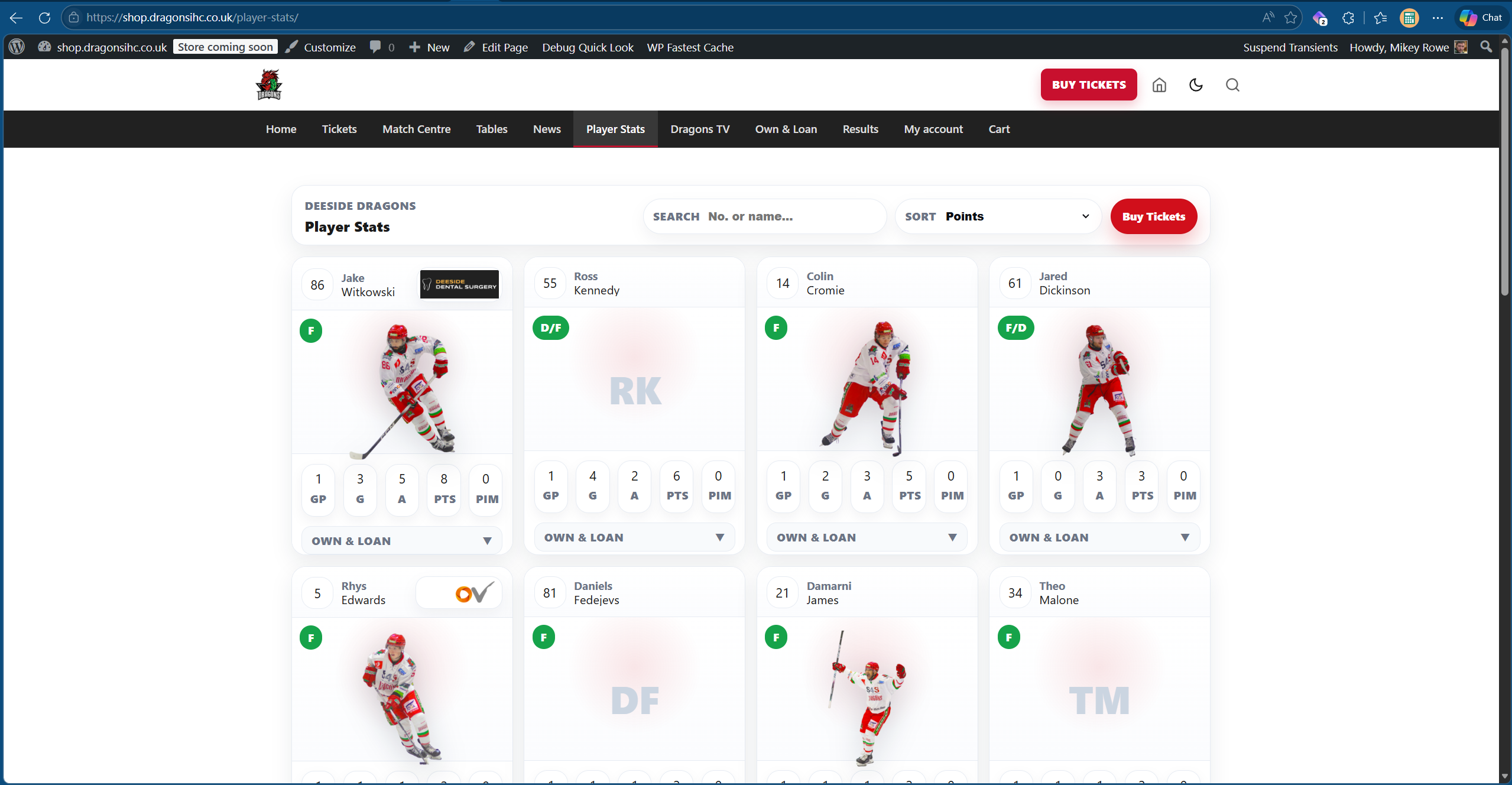 Player statistics update automatically after authorisation
